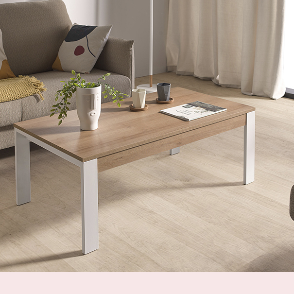 MESA DE CENTRO ELEVABLE TEMA MELAMINA - Muebles de diseño en Soluciones  Contract