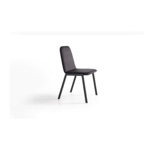 SILLA TAPIZADA MARNI para comedor en tapizado negro
